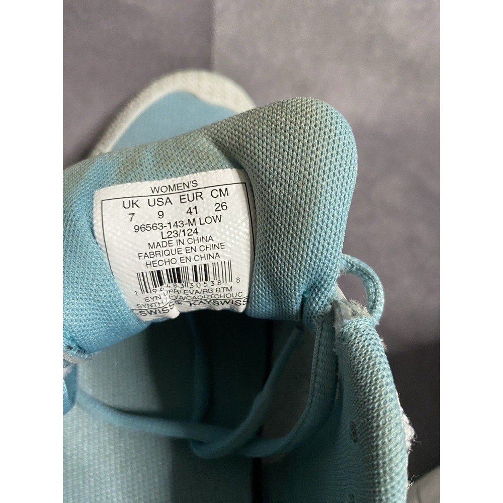 K-Swiss Pickleball Shoes White Teal Light Blue Lightweight Cushion Sneaker Sz 9 - Picture 8 of 10